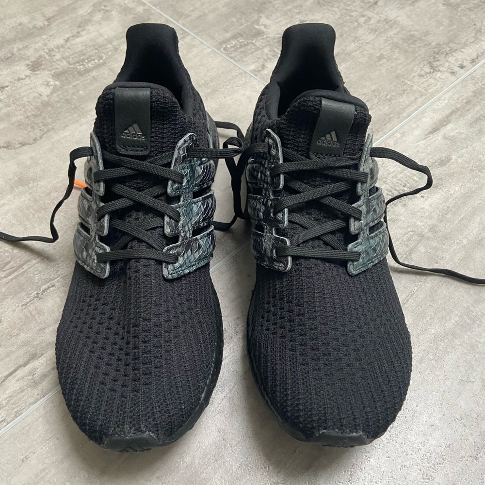 Adidas Men's Ultraboost DNA Black Python Shoes / Core Black / Signal Orange